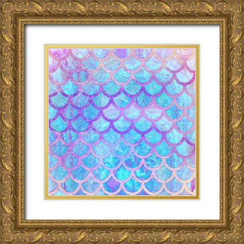 Mystical Mermaid Gold Ornate Wood Framed Art Print with Double Matting by Lavoie, Tina