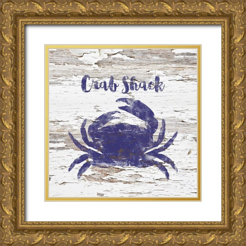 Crab Shack Gold Ornate Wood Framed Art Print with Double Matting by Lavoie, Tina