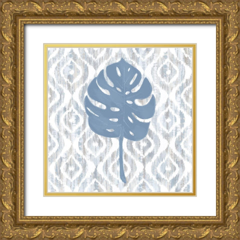 Boho Monstera Gold Ornate Wood Framed Art Print with Double Matting by Lavoie, Tina