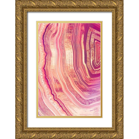 Tribeca Rose Geode Gold Ornate Wood Framed Art Print with Double Matting by Lavoie, Tina
