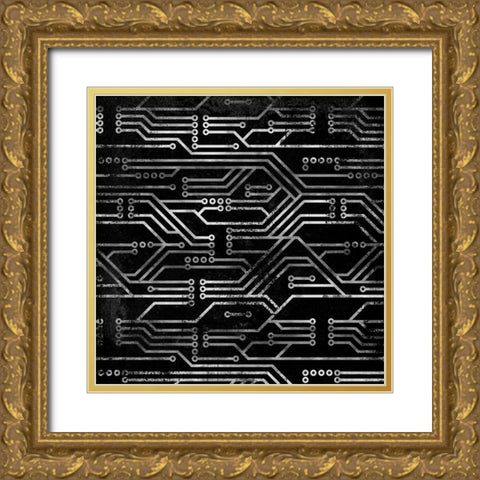 Circuit Gold Ornate Wood Framed Art Print with Double Matting by Lavoie, Tina
