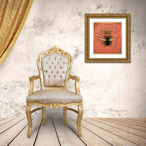 Honeycomb Queen Gold Ornate Wood Framed Art Print with Double Matting by Lavoie, Tina