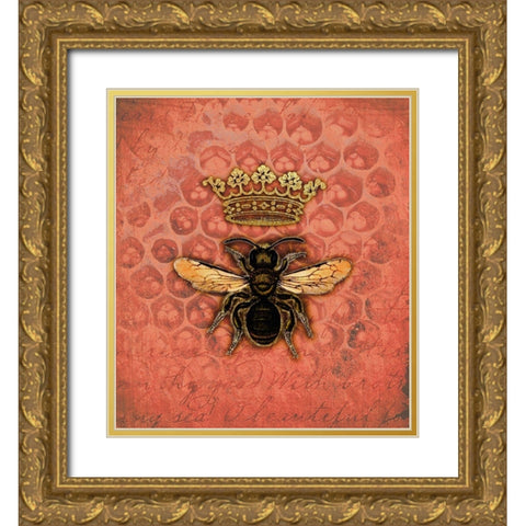 Honeycomb Queen Gold Ornate Wood Framed Art Print with Double Matting by Lavoie, Tina
