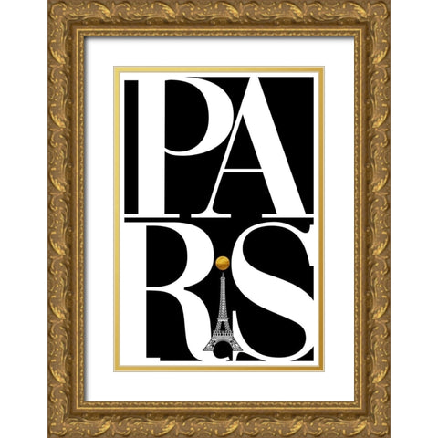 Paris Gold Ornate Wood Framed Art Print with Double Matting by Lavoie, Tina