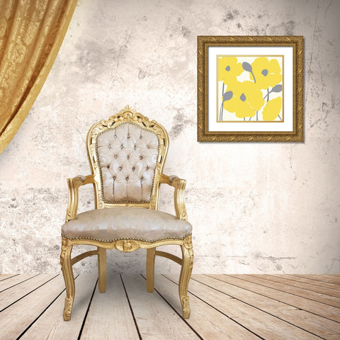 Poppies In The Sun Gold Ornate Wood Framed Art Print with Double Matting by Lavoie, Tina