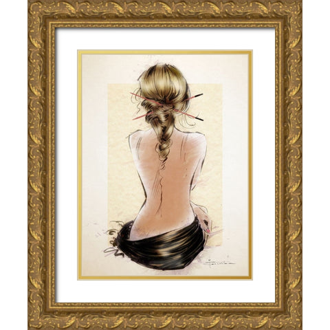 Ignore Gold Ornate Wood Framed Art Print with Double Matting by TMBorenstein
