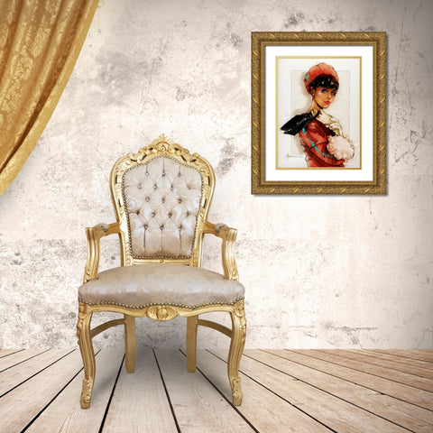 Night Out Gold Ornate Wood Framed Art Print with Double Matting by TMBorenstein
