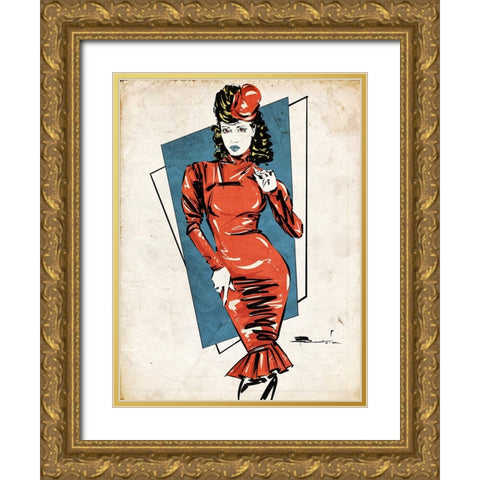 Out Of Time Gold Ornate Wood Framed Art Print with Double Matting by TMBorenstein