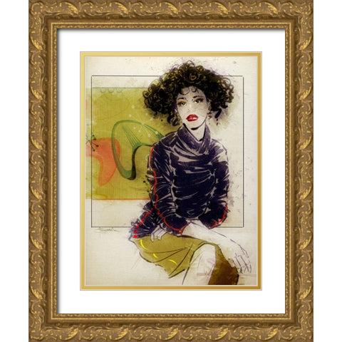 Thats Right Gold Ornate Wood Framed Art Print with Double Matting by TMBorenstein