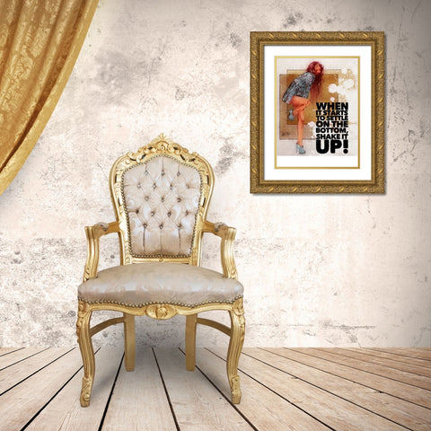 Shake It Up Gold Ornate Wood Framed Art Print with Double Matting by TMBorenstein