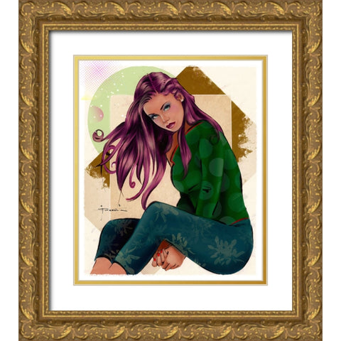 Angled Life Gold Ornate Wood Framed Art Print with Double Matting by TMBorenstein