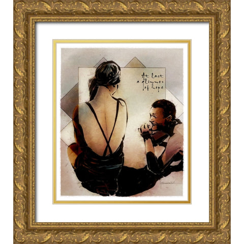 At Last Gold Ornate Wood Framed Art Print with Double Matting by TMBorenstein