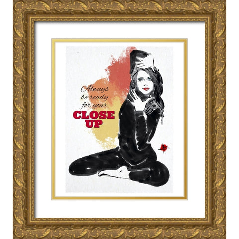 Close Up Gold Ornate Wood Framed Art Print with Double Matting by TMBorenstein