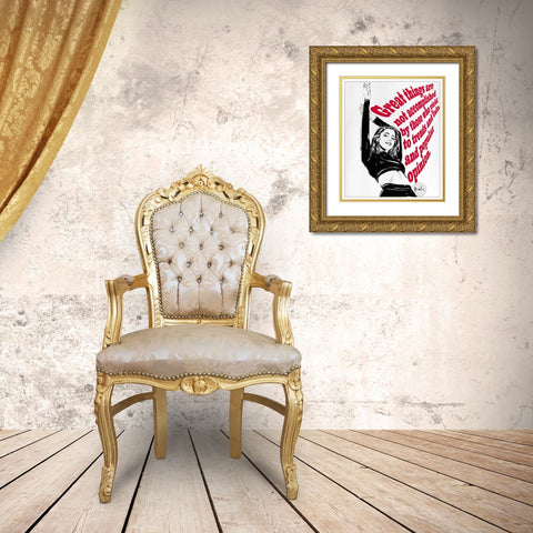Great Things Gold Ornate Wood Framed Art Print with Double Matting by TMBorenstein