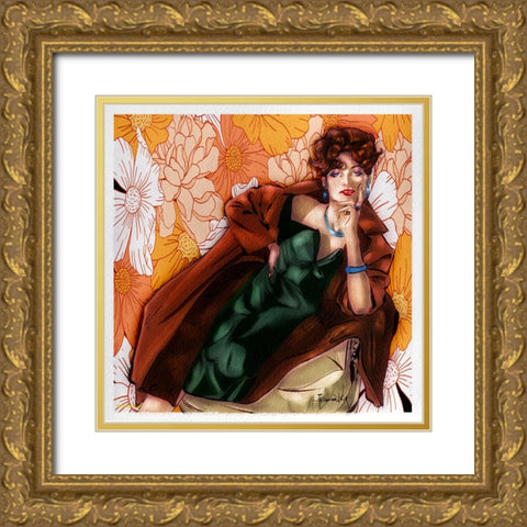 51 The Coat Gold Ornate Wood Framed Art Print with Double Matting by TMBorenstein