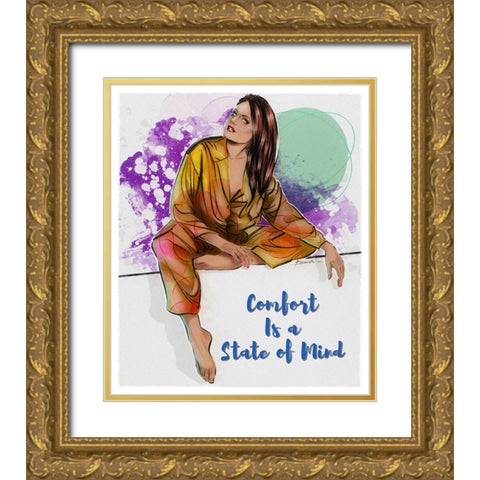 55 Artwork 5 Gold Ornate Wood Framed Art Print with Double Matting by TMBorenstein