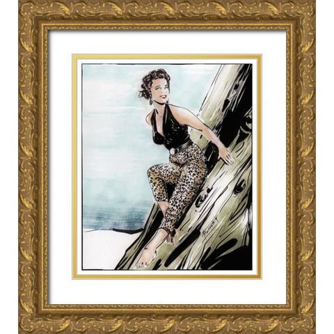 62 Wondering Gold Ornate Wood Framed Art Print with Double Matting by TMBorenstein