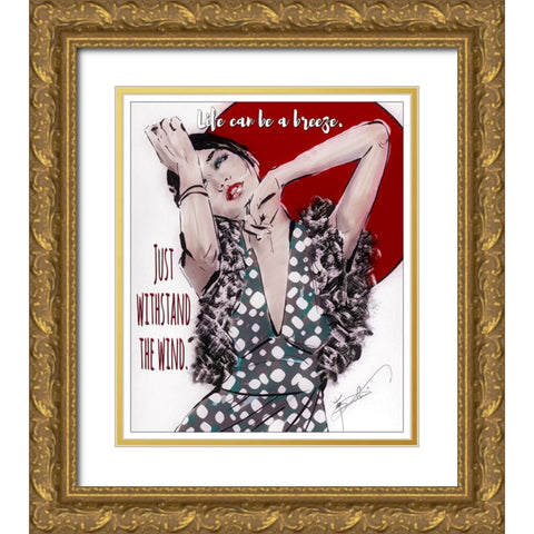 Life Can Be A Dream Gold Ornate Wood Framed Art Print with Double Matting by TMBorenstein