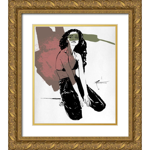 Mind Game Gold Ornate Wood Framed Art Print with Double Matting by TMBorenstein