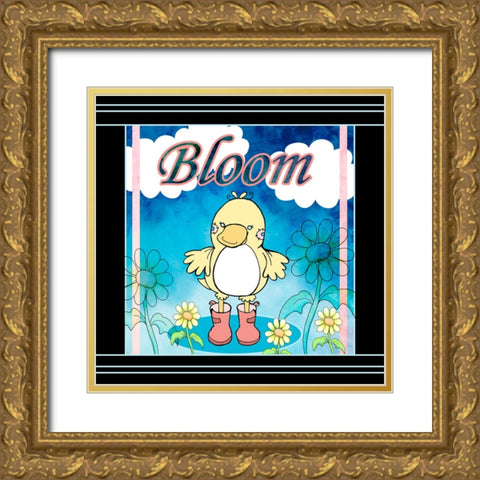 Bloom Gold Ornate Wood Framed Art Print with Double Matting by Wade, Valarie