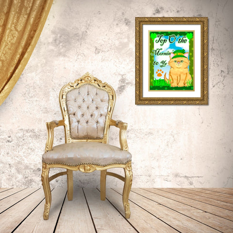 Top o The Mornin Gold Ornate Wood Framed Art Print with Double Matting by Wade, Valarie