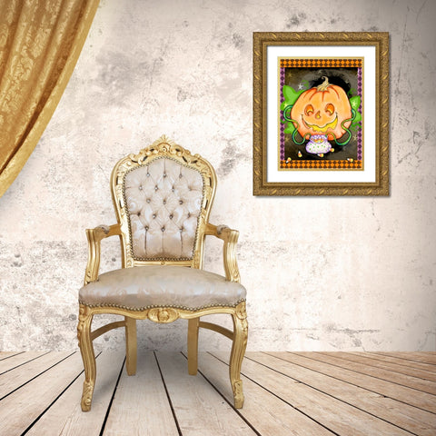 Treats 2 Gold Ornate Wood Framed Art Print with Double Matting by Wade, Valarie