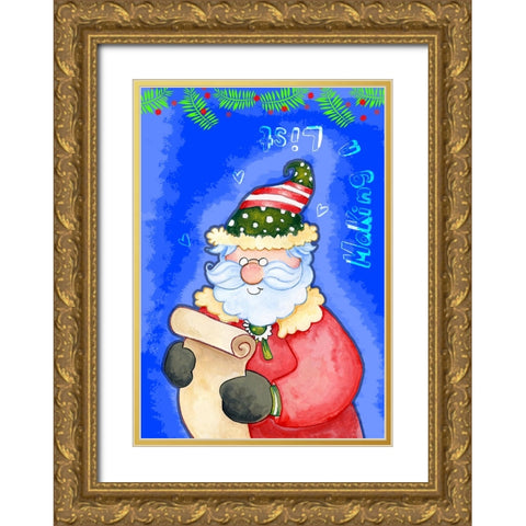 Making A List Gold Ornate Wood Framed Art Print with Double Matting by Wade, Valarie