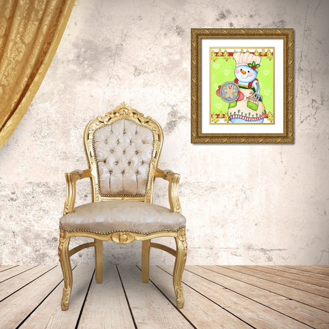 Cookie Lovin Gold Ornate Wood Framed Art Print with Double Matting by Wade, Valarie