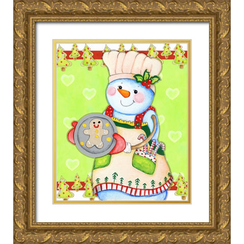 Cookie Lovin Gold Ornate Wood Framed Art Print with Double Matting by Wade, Valarie