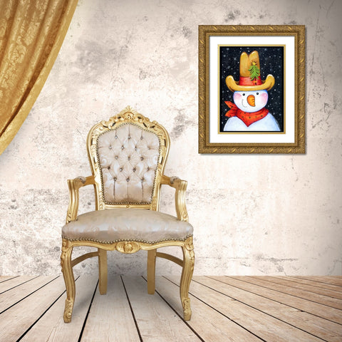 Tall Hat Gold Ornate Wood Framed Art Print with Double Matting by Wade, Valarie