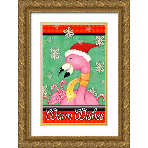 Warm Wishes Gold Ornate Wood Framed Art Print with Double Matting by Wade, Valarie