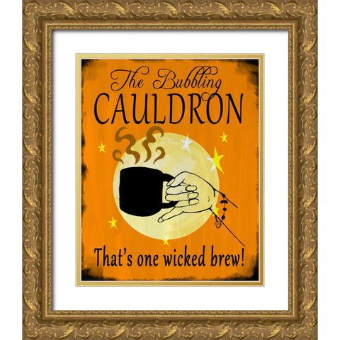 The Bubbling Cauldron Gold Ornate Wood Framed Art Print with Double Matting by Wade, Valarie