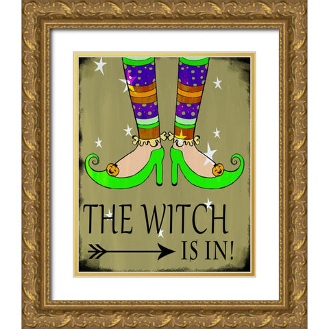 The Witch Is In Gold Ornate Wood Framed Art Print with Double Matting by Wade, Valarie