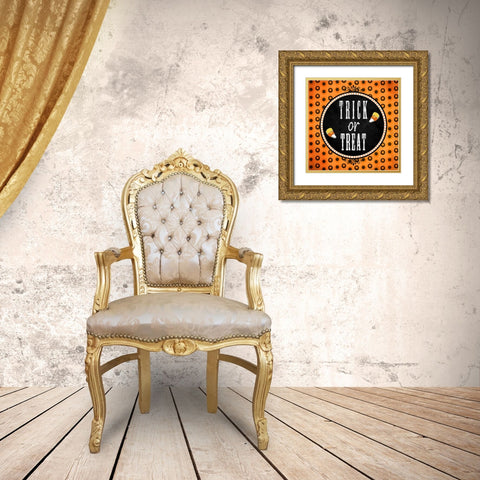 Trick Or Treat Gold Ornate Wood Framed Art Print with Double Matting by Wade, Valarie