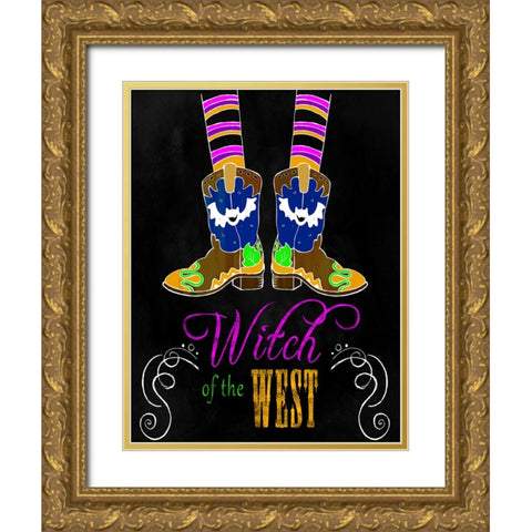 Witch Of The West Gold Ornate Wood Framed Art Print with Double Matting by Wade, Valarie