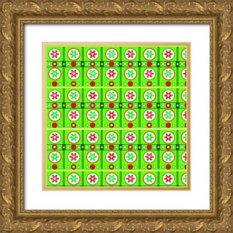 Love snow flakes Gold Ornate Wood Framed Art Print with Double Matting by Wade, Valarie