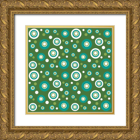 Dots 1 Gold Ornate Wood Framed Art Print with Double Matting by Wade, Valarie