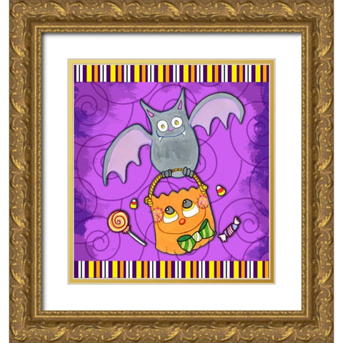 Candy Time Gold Ornate Wood Framed Art Print with Double Matting by Wade, Valarie