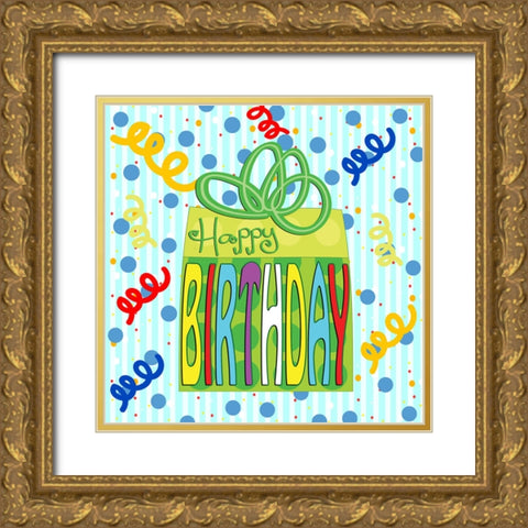 Birthday Gift Gold Ornate Wood Framed Art Print with Double Matting by Wade, Valarie