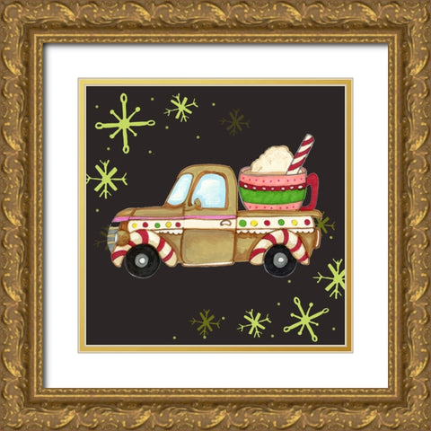 One Sweet Truck Gold Ornate Wood Framed Art Print with Double Matting by Wade, Valarie