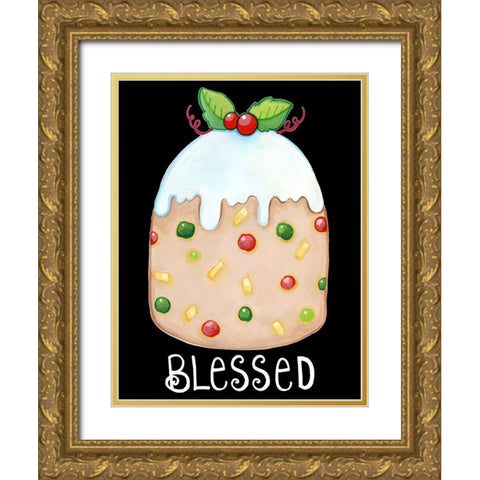 Fruitcake Gold Ornate Wood Framed Art Print with Double Matting by Wade, Valarie