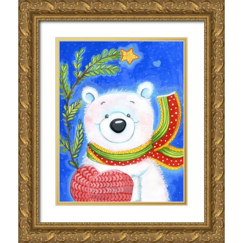 Tiny Tree Gold Ornate Wood Framed Art Print with Double Matting by Wade, Valarie