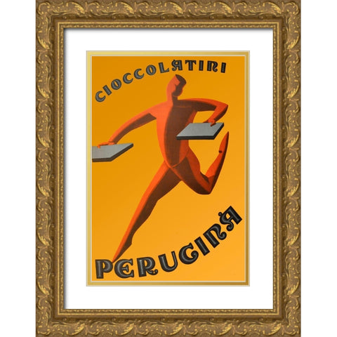 Cioccolatiri Gold Ornate Wood Framed Art Print with Double Matting by Vintage Apple Collection
