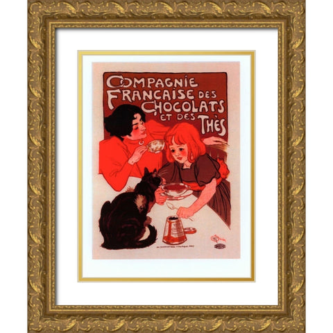 Compagnie Francise Gold Ornate Wood Framed Art Print with Double Matting by Vintage Apple Collection