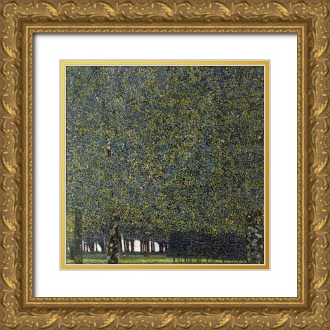 Klimt-The Park Gold Ornate Wood Framed Art Print with Double Matting by Vintage Apple Collection