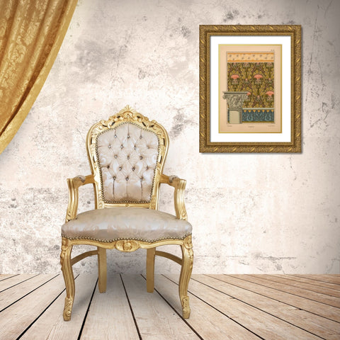 Plate 59 - Thistle Gold Ornate Wood Framed Art Print with Double Matting by Vintage Apple Collection