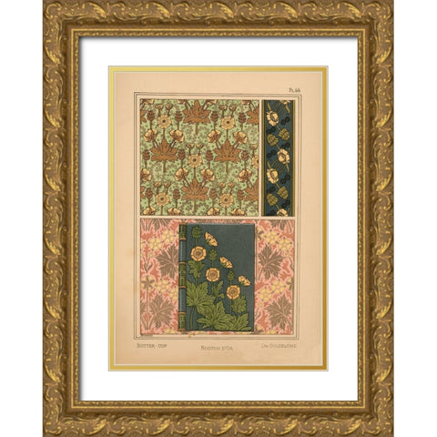 Plate 66 - Butter-cup Gold Ornate Wood Framed Art Print with Double Matting by Vintage Apple Collection
