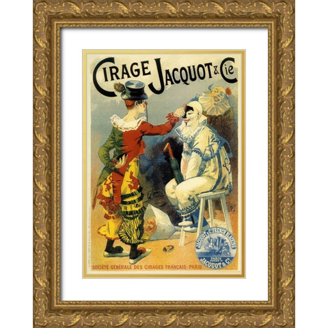 Cirage Jacquot Archival Gold Ornate Wood Framed Art Print with Double Matting by Vintage Apple Collection