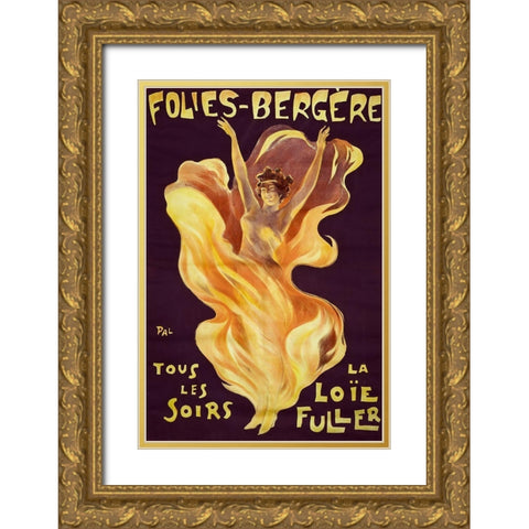 Circus 057 Gold Ornate Wood Framed Art Print with Double Matting by Vintage Apple Collection