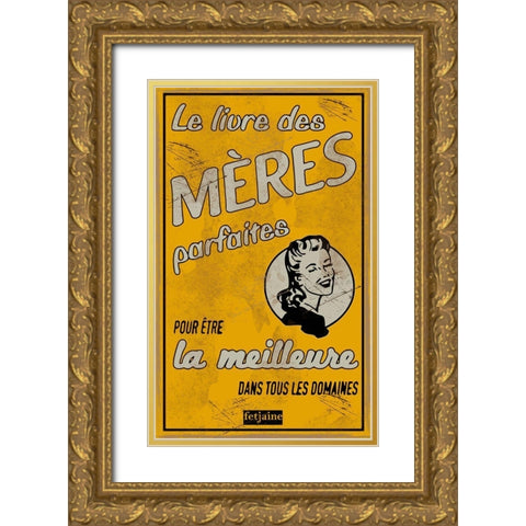 Meres Gold Ornate Wood Framed Art Print with Double Matting by Vintage Apple Collection